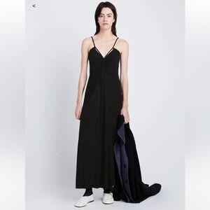 NWT Proenza Schouler black ruched midi dress